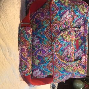 Vera Bradley weekender in paisley pink. Very lightly used.